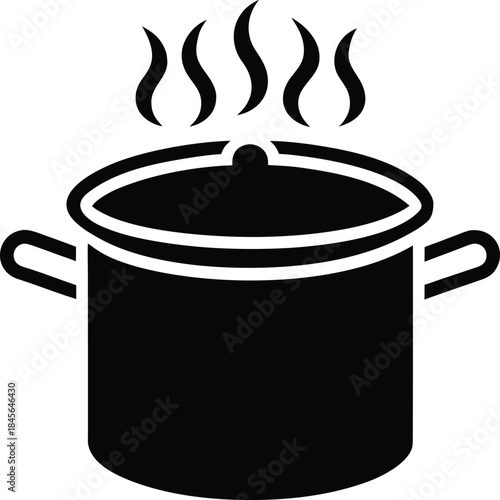 Steaming Cooking Pot Icon