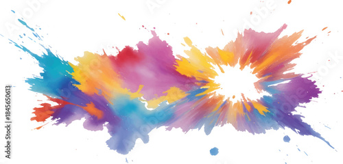 Abstract colorful watercolor ink splatter paint design texture