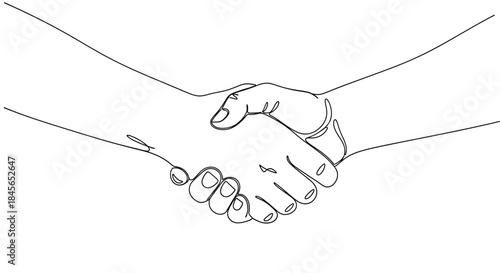 Handshake isolated on white background, Vector