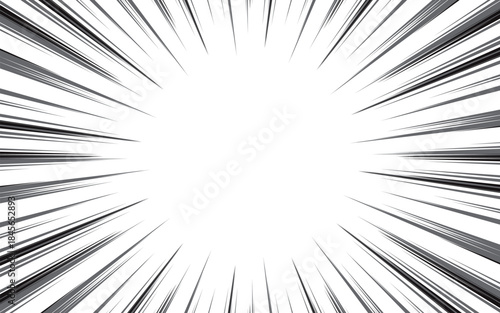 Monochrome concentrated lines of manga comics