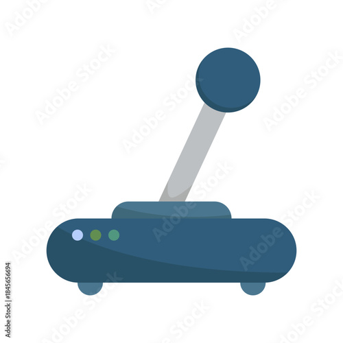 Gear stick lever. Car transmission symbol. Flat shift control. Vector speed equipment.