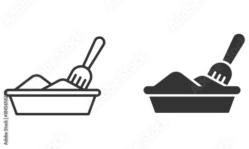 Cat litter box icon vector illustration