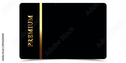 Vip gold card. Luxury texture template design. VIP ticket on black background for invitation, club, award, casino, certificate. Golden exclusive premium card.