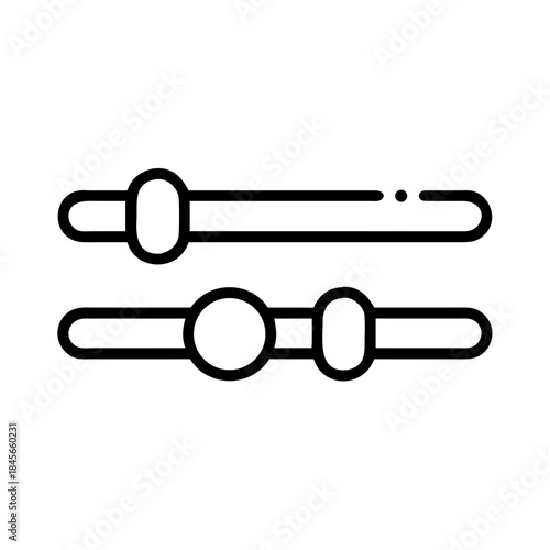 Minimal slider knob outline in horizontal track