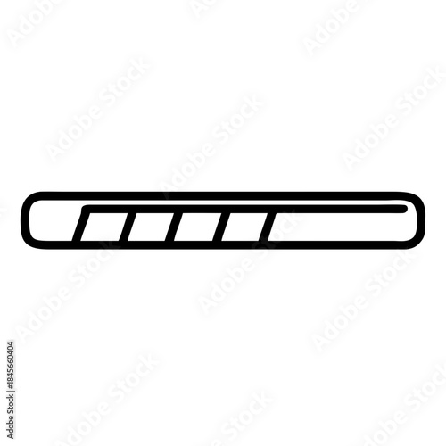 Thin horizontal loading bar with segmented progress indicator