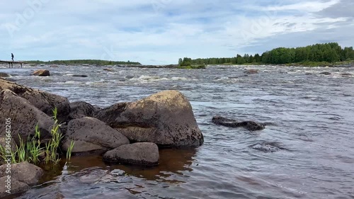 The Rapids of Kukkolaforsen at Kukkola, Sweden