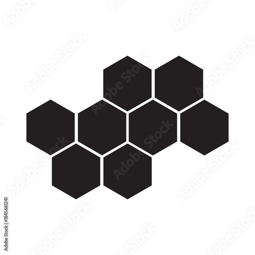 One styles of honeycomb patterns in black
