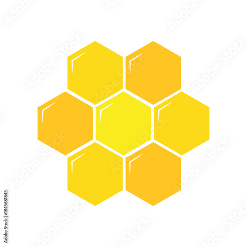 bee honeycomb icon set. Honey comb cartoon. Natural food. honeycomb pattern. Honey symbol. Beehive sign