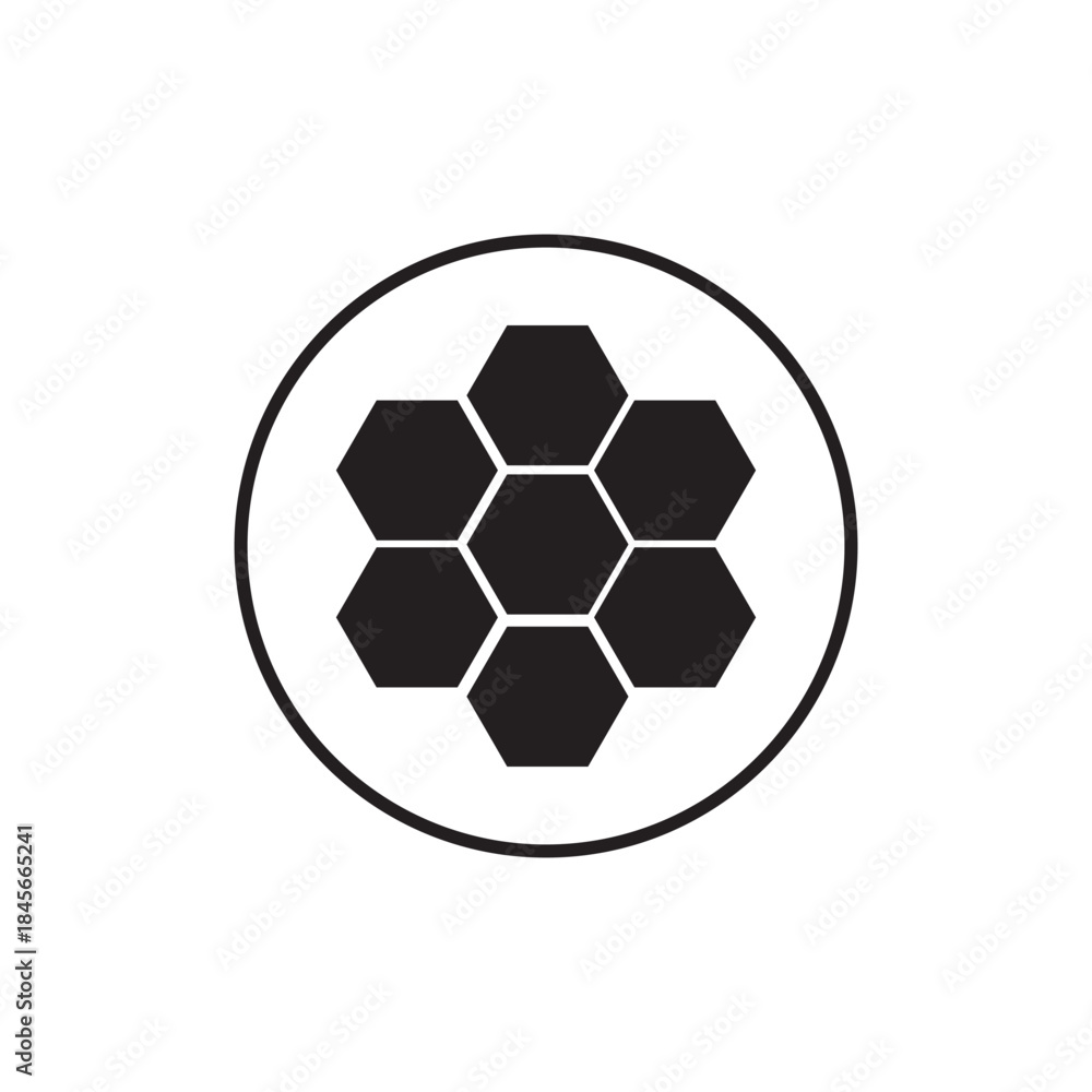 Obraz premium honeycomb icon simple outline vector sign