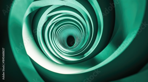 Wallpaper Mural Abstract artwork displaying a deep, endless digital spiral tunnel, evolving from a flat surface into a radiant, concentric vortex with a dark core, symbolizing infinite depth and motion Torontodigital.ca