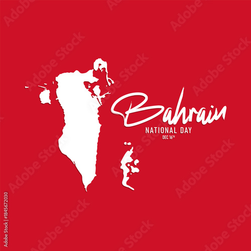 Bahrain national day celebration greeting card