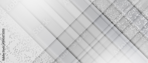 Modern template abstract white geometric shape with futuristic concept background