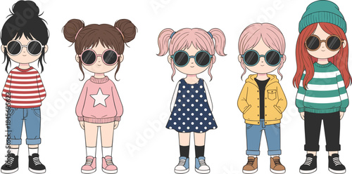 Cute Baby Icons Vector Collection Featuring Newborn Heads, Stroller, Rattle, Toy Drum, and Balloons for Shower Invitation and Nursery Design