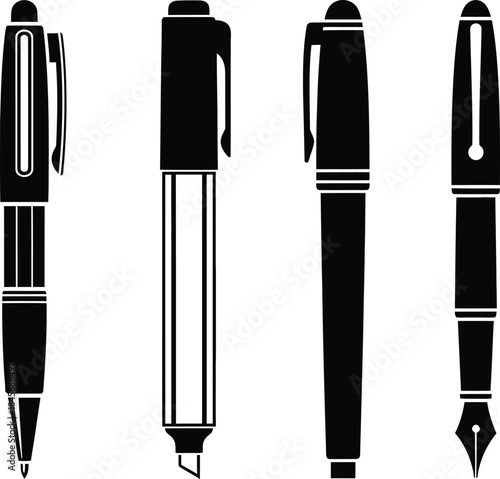 Four different views of a pen