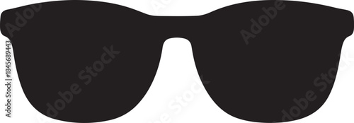 Stylish Sunglasses Silhouette: a sleek and minimalist representation of classic sunglasses, capturing the essence of style and summer vibes. 
