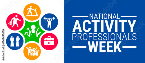 national activity professionals week background, banner, card or poster design template is observed every year during January, to raise awareness about the mission. Vector illustration.