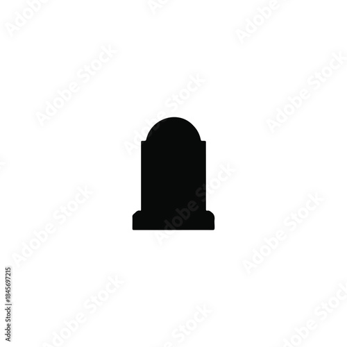 Gravestone silhouette vector flat illustration design.