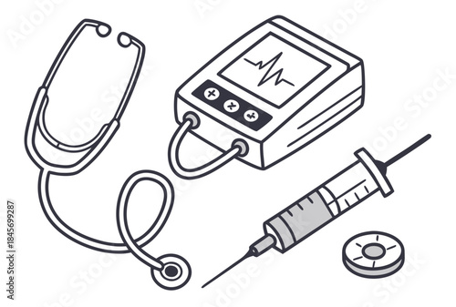 Medical Diagnostics Equipment Icon  Flat Vector  W (2) Vector Illustration