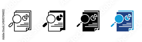 Competitor Analysis icon set multiple style collection