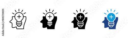 Attitude icon set multiple style collection