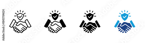 Reliability icon set multiple style collection