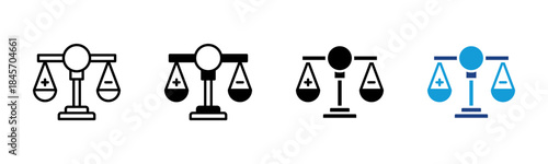 Morality icon set multiple style collection