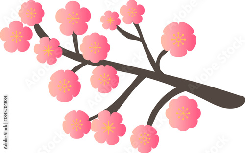 Pink Plum Blossom Decorative Branch