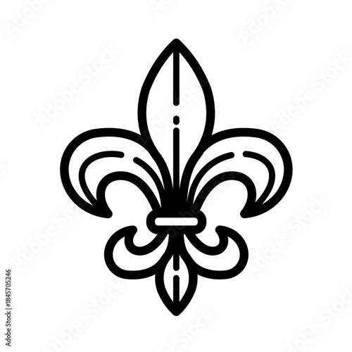 Fleur de lis heraldic  - vector icon