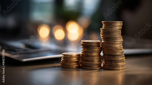 Payroll business management concept heavily defocused technology background improves finance salary money accounting payment performance through system online supporting precis