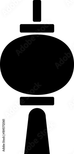 Black Minimal Lantern Ornament