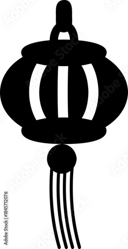 Black Decorative Lantern Silhouette