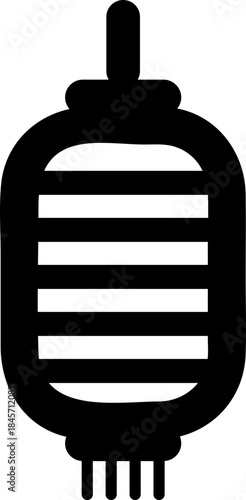 Black Striped Lantern Shape