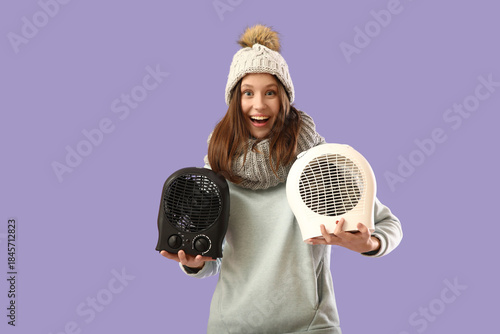 Young woman in winter cloth...