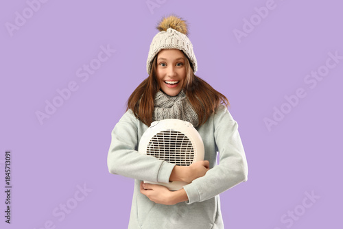 Young woman in winter cloth...