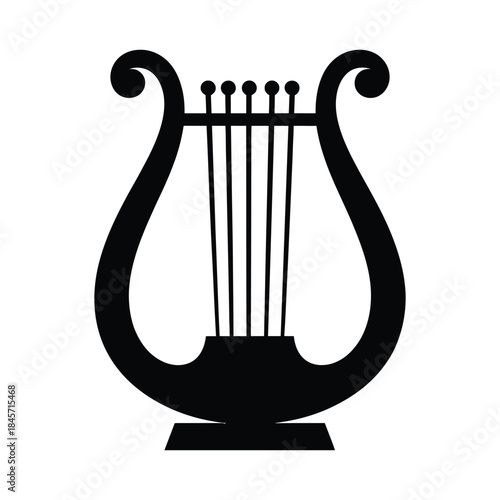 Lyre Harp Musical Instrument Icon Classical Music Symbol