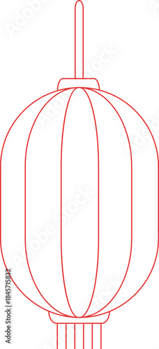 Vertical Chinese Line Lantern Hanging Symbol
