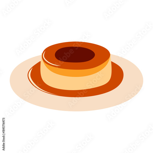 Crème Caramel Vector. French Crème Caramel Vector. Perfect for dessert menus, bakery branding, food packaging, culinary blogs, posters, social media content, and sweet-themed design projects