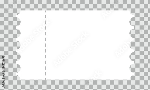 Admit one tickets mockups. Empty flat templates. Vector Illustration.
