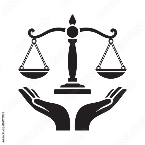 Scales of justice held by hands symbolizing fairness and legal representation