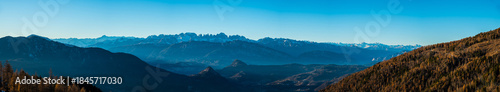 Panoramic view of the Brenta Dolomites Italian Alpine landscape