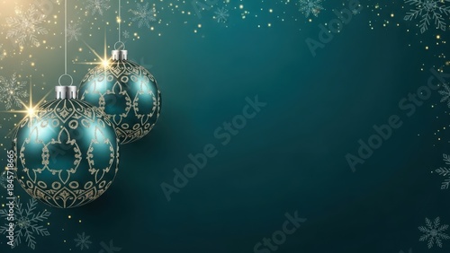 Elegant blue christmas ornaments