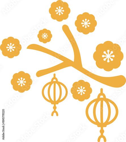 Chinese Plum Blossom Lantern Floral Decoration