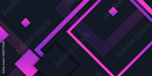 Abstract Neon Purple and Pink Geometric Background. modern creative trendy design