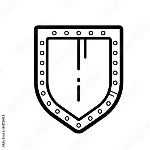 Security shield l - ine vector icon