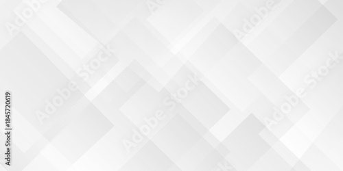 Abstract vector gray and white tech technology transparent square rectangle shape. seamless geometry paper triangle background. Space design concept. Decorative web layout design.