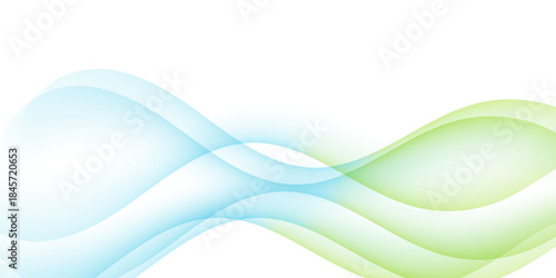 Abstract Green and Blue Wavy Lines Background. Fluid Flowing Water and Nature Pattern. Suit for banner, web, poster, pamflet, brochure and presentation