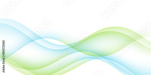 Abstract Green and Blue Wavy Lines Background. Fluid Flowing Water and Nature Pattern. modern creative trendy design