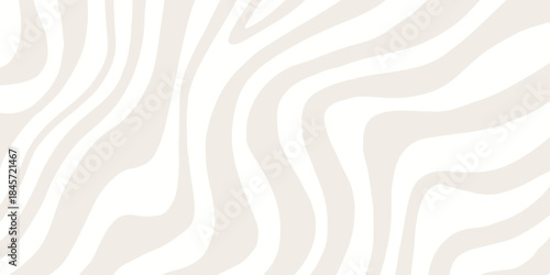 Abstract Neutral Wavy Lines Background. Elegant Beige Fluid Liquid Pattern. Modern trendy design in Vector Illustration