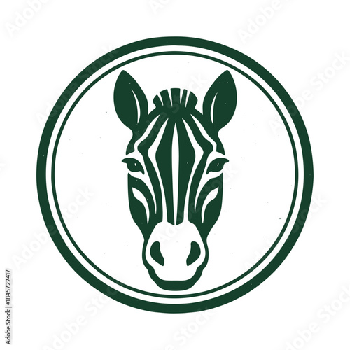 horse face icon logo seal vector on white background
Vector stamp icon