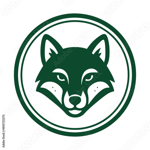 fox face icon logo seal vector on white background
Vector stamp icon